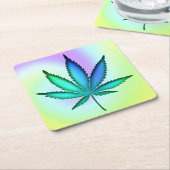 Dessous-de-verre Carré En Papier Amour arc-en-ciel (Incliné)