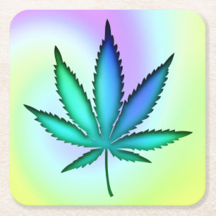 Dessous-de-verre Carré En Papier Amour arc-en-ciel