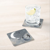 Dessous-de-verre Carré En Papier Amour céleste (En situation)