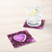 Dessous-de-verre Carré En Papier Amour éternel (En situation)