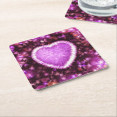 Dessous-de-verre Carré En Papier Amour éternel (Incliné)