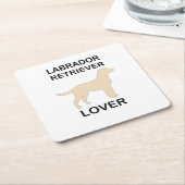 Dessous-de-verre Carré En Papier ampoule de laboratoire jaune (Incliné)