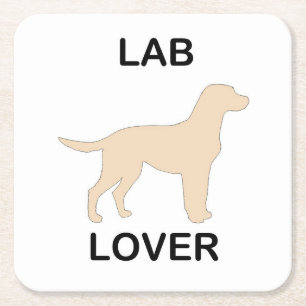 Dessous-de-verre Carré En Papier ampoule de laboratoire jaune