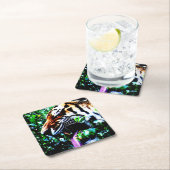 Dessous-de-verre Carré En Papier Amur Tiger (En situation)