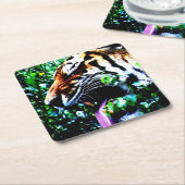 Dessous-de-verre Carré En Papier Amur Tiger (Incliné)