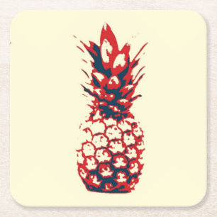 Dessous-de-verre Carré En Papier Ananas
