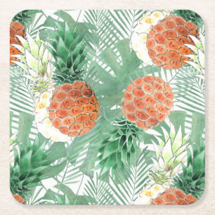 Dessous-de-verre Carré En Papier Ananas, couple sucré, fruits