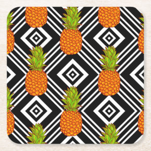 Dessous-de-verre Carré En Papier Ananas géométriques