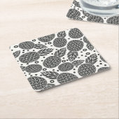 Dessous-de-verre Carré En Papier Ananas monochromes 2 (Incliné)