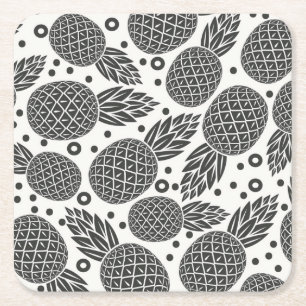 Dessous-de-verre Carré En Papier Ananas monochromes 2