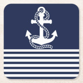 Dessous-de-verre Carré En Papier Ancre (Devant)