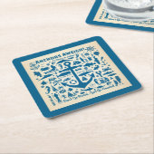 Dessous-de-verre Carré En Papier Ancres Aweigh ! (Incliné)