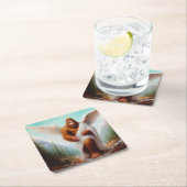 Dessous-de-verre Carré En Papier Angel de Bigfoot (En situation)