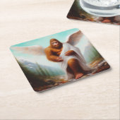 Dessous-de-verre Carré En Papier Angel de Bigfoot (Incliné)