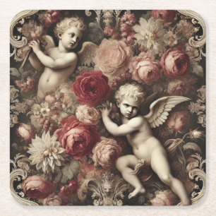 Dessous-de-verre Carré En Papier Angels de discorde - gothique baroque