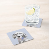 Dessous-de-verre Carré En Papier Anglais Setter Blue Belton Peinture Chien Art (En situation)