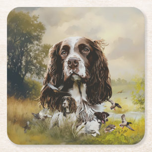 Dessous-de-verre Carré En Papier Anglais Springer Spaniel