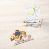 Dessous-de-verre Carré En Papier Anniversaire (En situation)