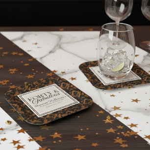 Dessous-de-verre Carré En Papier Anniversaire Fun Tortue Coquille Quarante ans et I