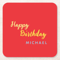 Anniversaire Votre Nom Minimaliste Moderne