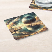 Dessous-de-verre Carré En Papier Anomoly du désert (Incliné)