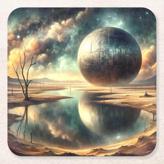 Dessous-de-verre Carré En Papier Anomoly du désert (Devant)