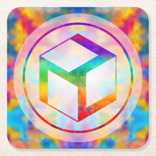 Dessous-de-verre Carré En Papier Antahkarana - Yin femelles Antahkarana