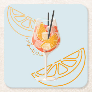 Dessous-de-verre Carré En Papier Aperol O'Clock