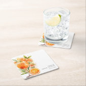 Dessous-de-verre Carré En Papier Aperol Spritz Fête de Mariage (En situation)