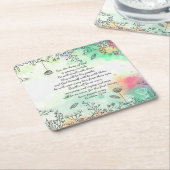 Dessous-de-verre Carré En Papier Apocalypse 21:34 (Incliné)