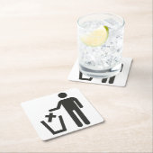 Dessous-de-verre Carré En Papier Apostasie (En situation)