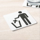 Dessous-de-verre Carré En Papier Apostasie (Incliné)