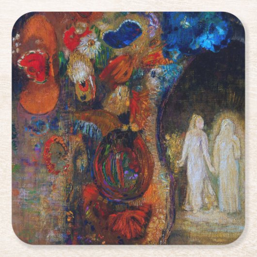 Dessous-de-verre Carré En Papier Apparition, Redon (Devant)