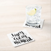 Dessous-de-verre Carré En Papier Appréciez chaque moment 2 (En situation)