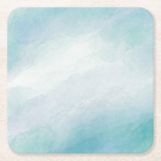 Dessous-de-verre Carré En Papier Aquarelle bleue