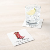 Dessous-de-verre Carré En Papier Aquarelle de Noël (En situation)