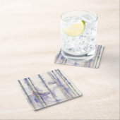 Dessous-de-verre Carré En Papier Aquarelle libre d'expression de violette (En situation)