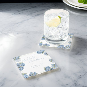 Dessous-de-verre Carré En Papier Aquarelle Rose N'IMPORTE QUEL Jalon Floral Anniver