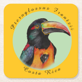 Dessous-de-verre Carré En Papier Aquarelle toucan