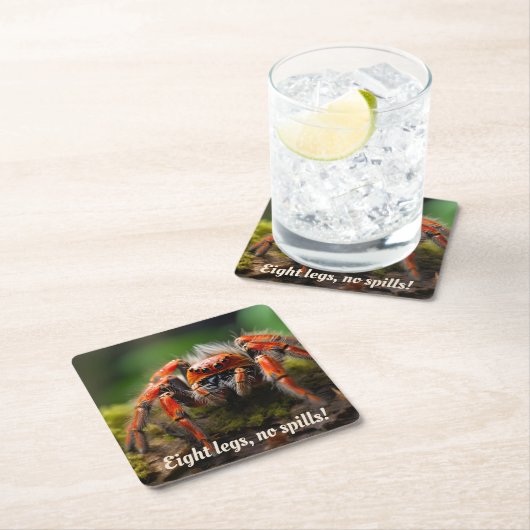 Dessous-de-verre Carré En Papier 🕷️ Arachnid rouge Marvel (En situation)