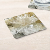 Dessous-de-verre Carré En Papier Aragonite et Quartz (Incliné)