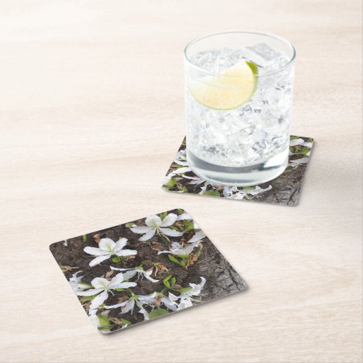 Dessous-de-verre Carré En Papier Arbre (En situation)