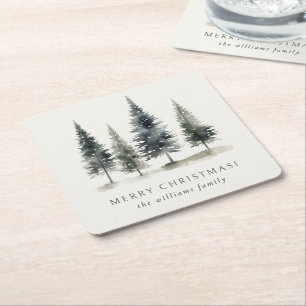 Dessous-de-verre Carré En Papier Arbre de Noël scandinave minimaliste