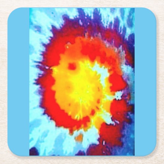 Dessous-de-verre Carré En Papier Arc-en-ciel (Devant)