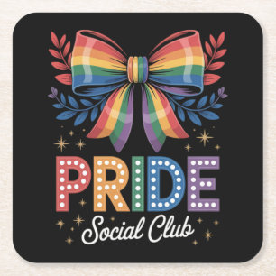 Dessous-de-verre Carré En Papier Arc-en-ciel LGBTQ