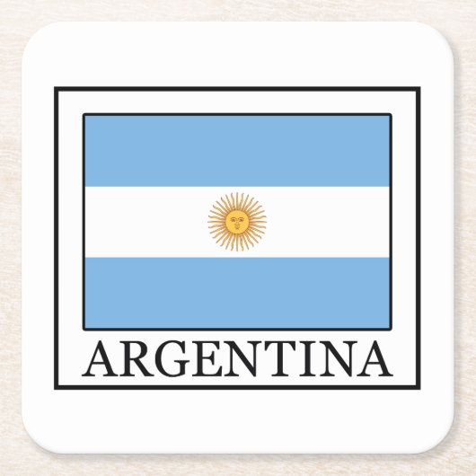 Dessous-de-verre Carré En Papier Argentine (Devant)