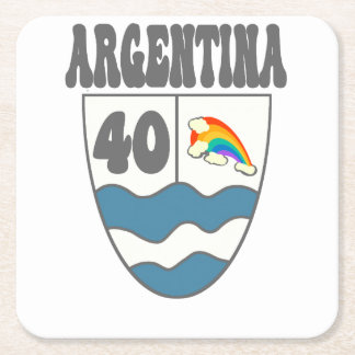 Dessous-de-verre Carré En Papier Argentine Panneau de signalisation Ruta 40 avec ar