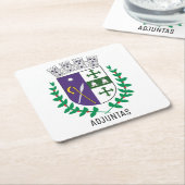 Dessous-de-verre Carré En Papier Armoiries d'Adjuntas, Porto Rico (Incliné)