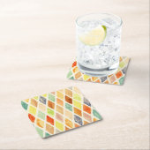 Dessous-de-verre Carré En Papier Arrière - plan d'aquarelle (En situation)