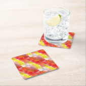 Dessous-de-verre Carré En Papier Arrière - plan d'aquarelle de texture de (En situation)